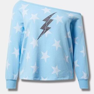 Torrid Light Blue Off-Shoulder Top